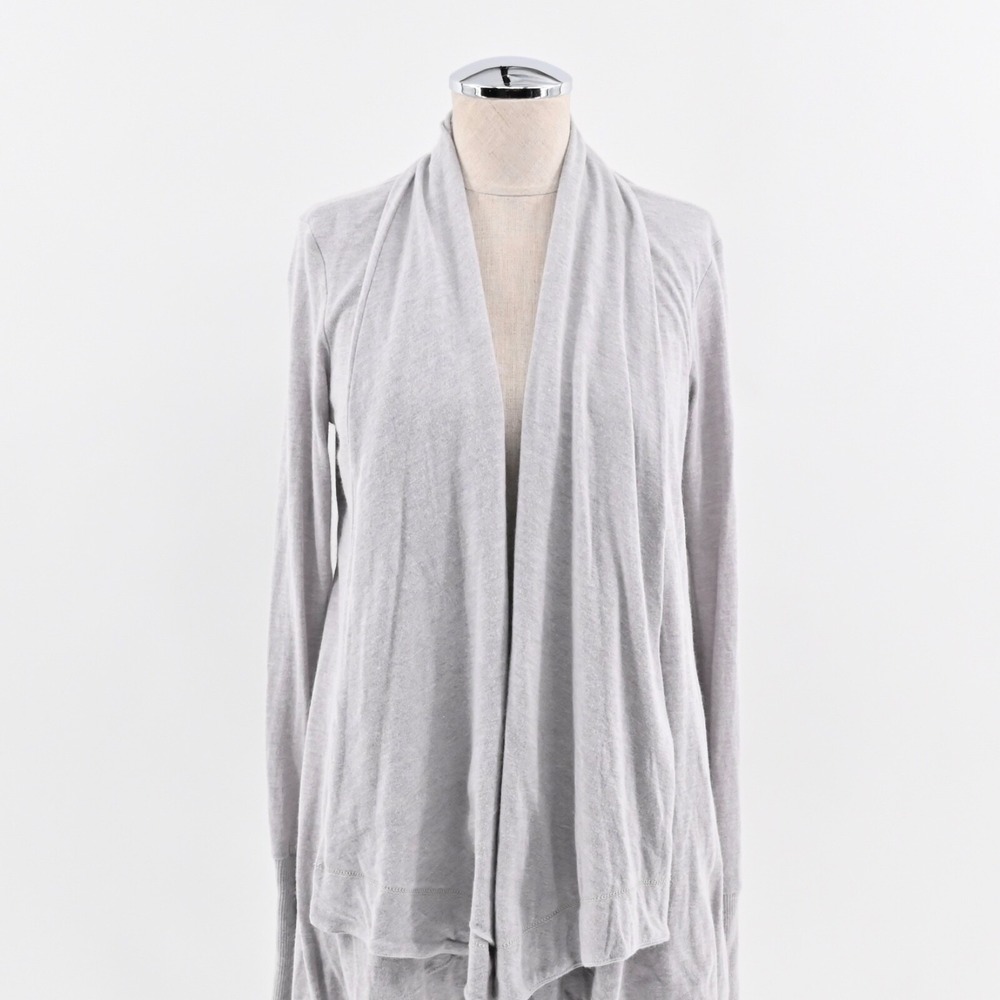 JAMES PERSE Cardigan Womens Sz L/3 Gray Cotton‎ Angora Lightweight Drape Sweater